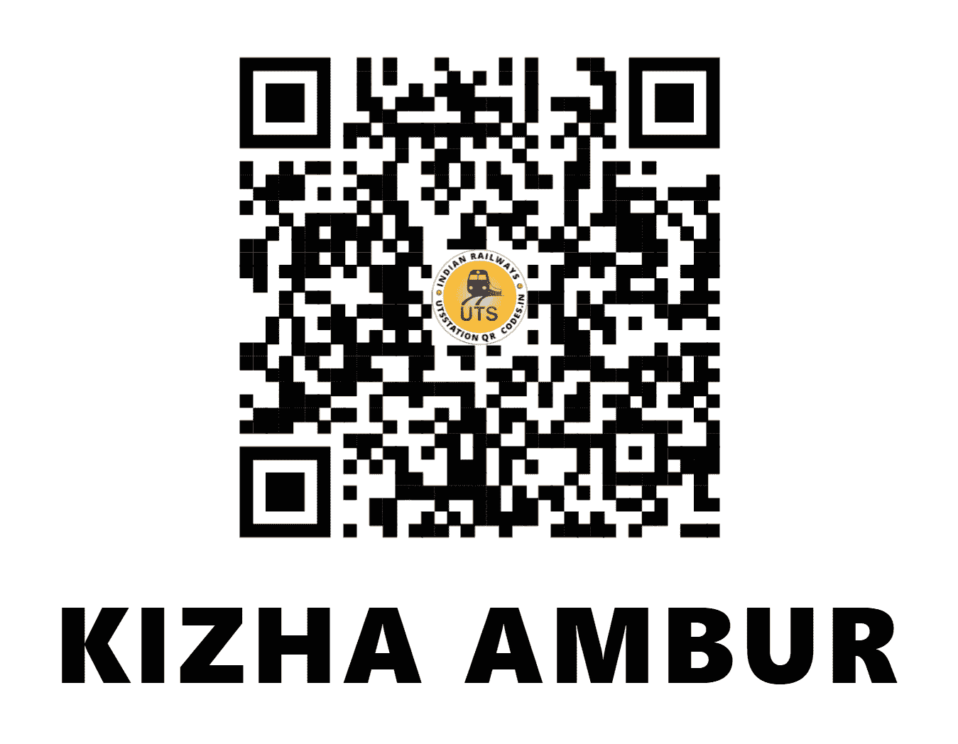UTS QR Code for KIZHA AMBUR - KIB (SR - TAMIL NADU)